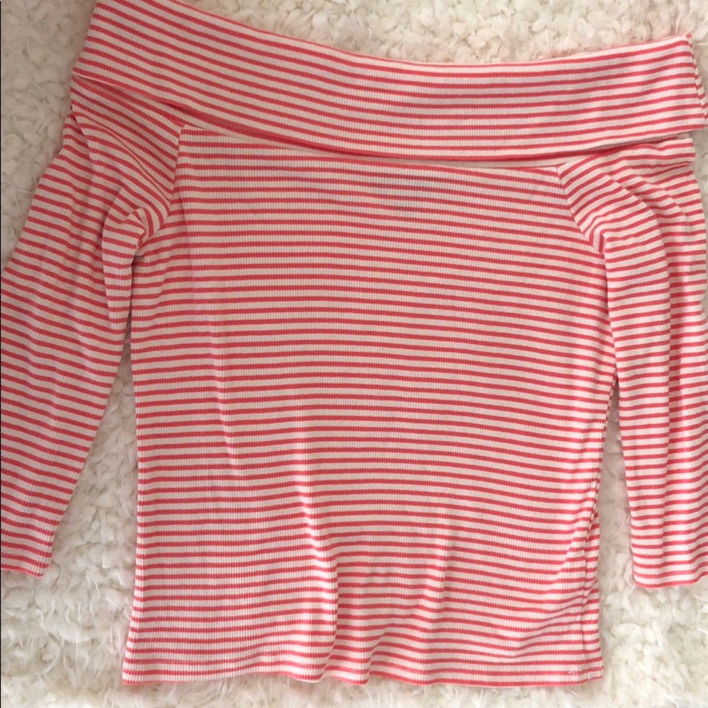 Off The Shoulders Striped Top
